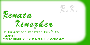 renata kinszker business card